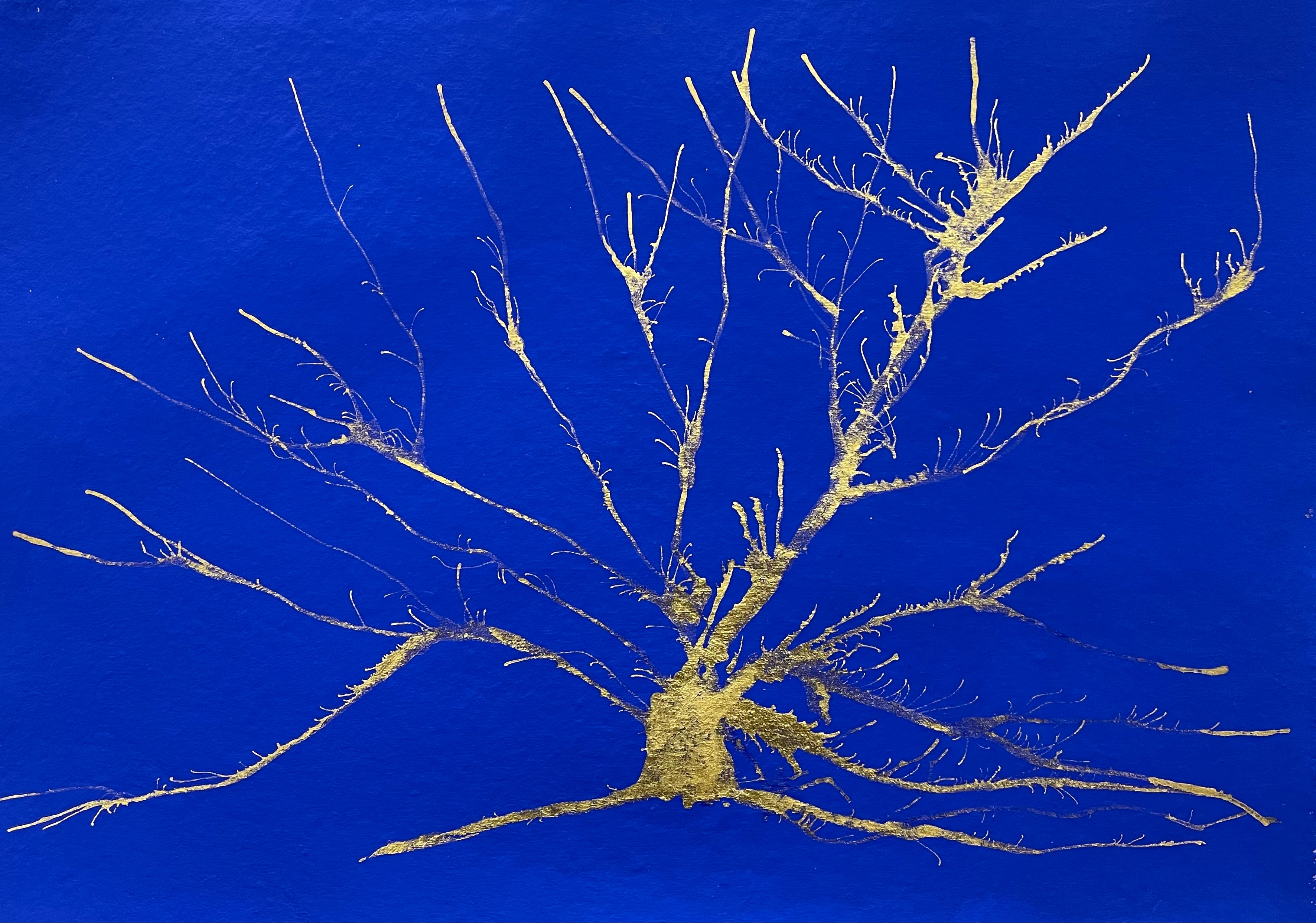 Winter Tree - On Blue