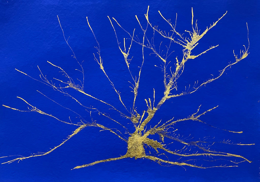 Winter Tree - On Blue