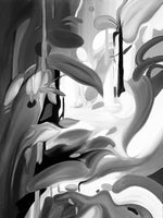 black and white abstract art