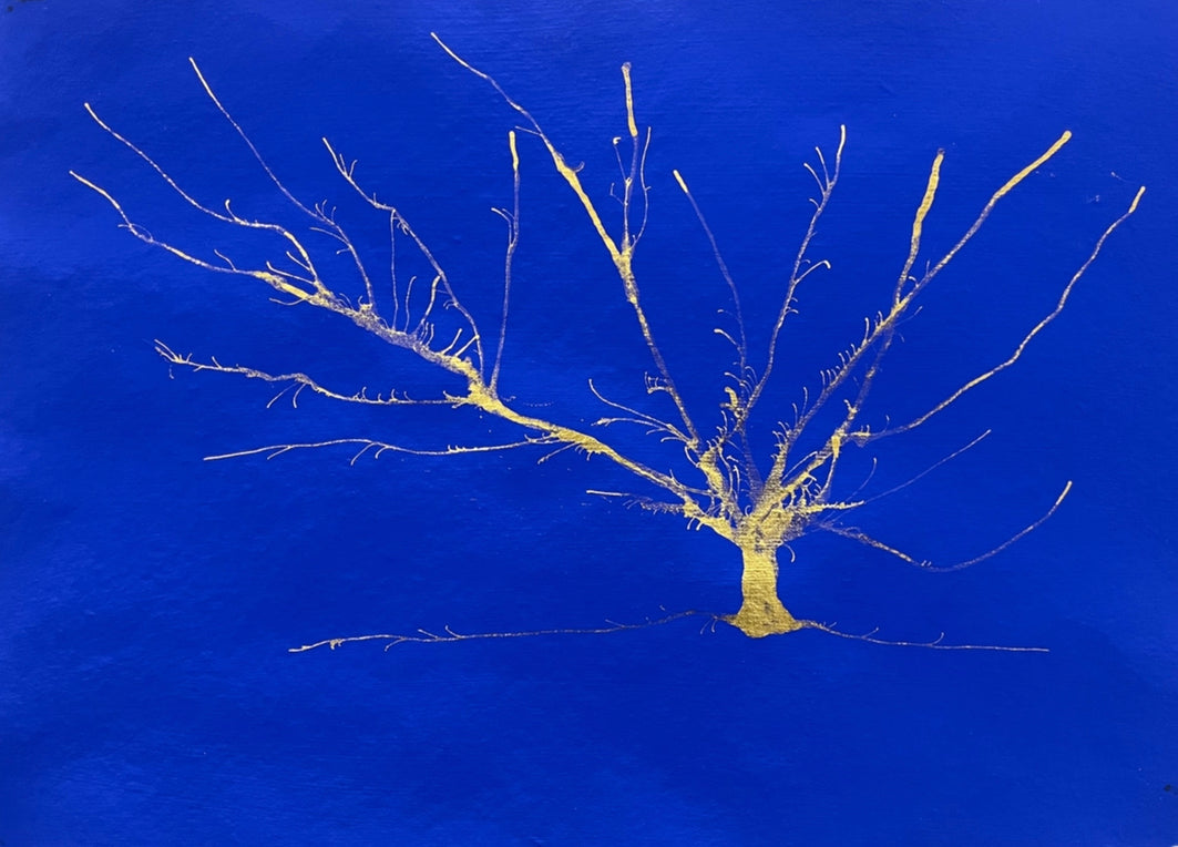 Winter Tree - On Blue