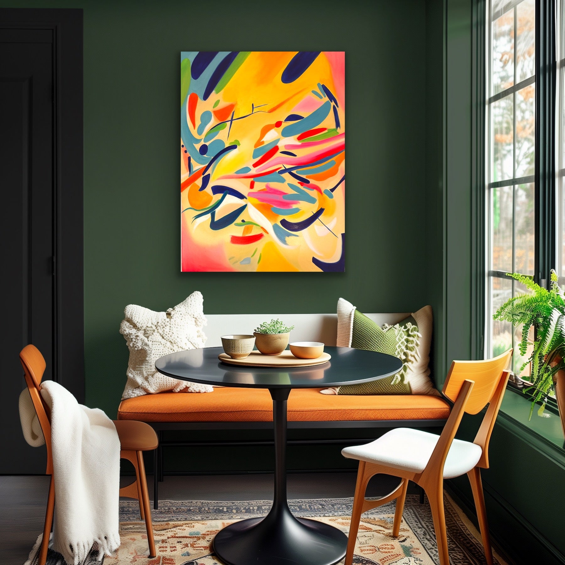 Art for dark green room