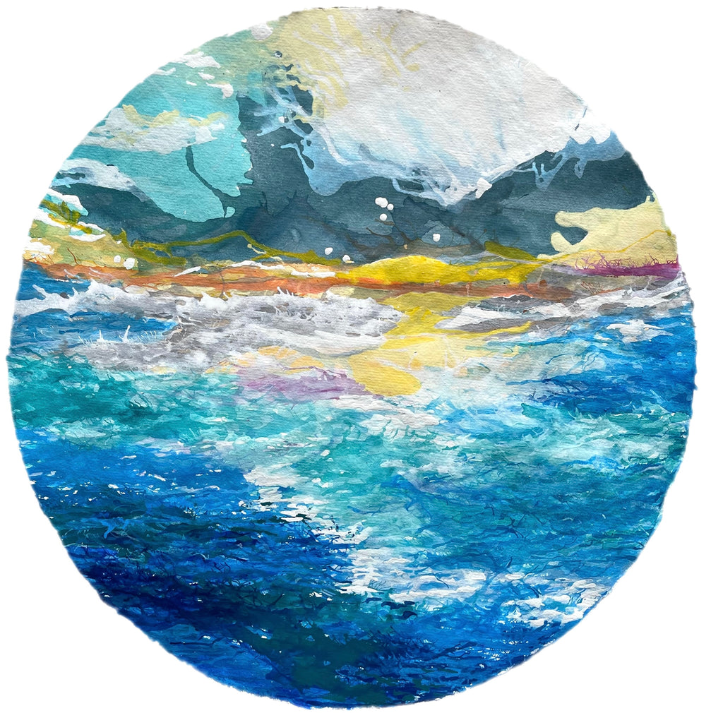 Where The Ocean Touches The Sun - Original Abstract Art & Prints