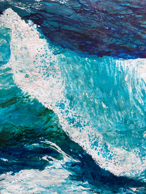 Where The Ocean Leaps Towards The Shore - Original Abstract Art & Prints