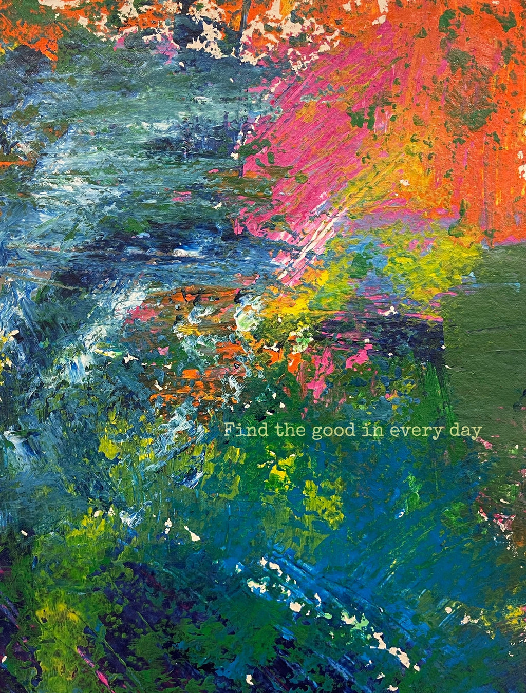 Find The Good In Every Day - Text Based Abstract Art Print