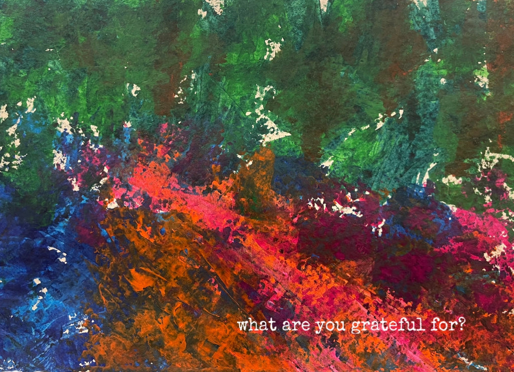 What Are You Grateful For?  - Text Based Abstract Art Print